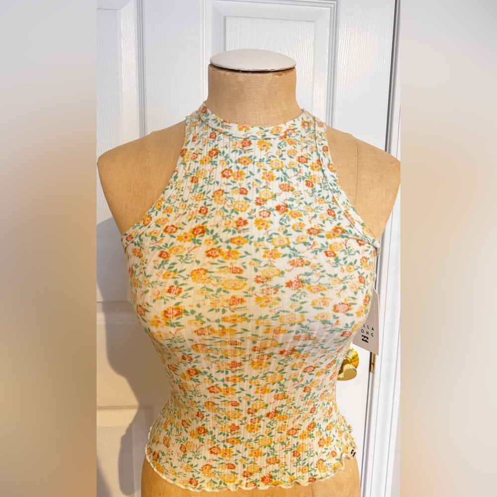 Billabong Floral Ribbed Tomboy Tank Top